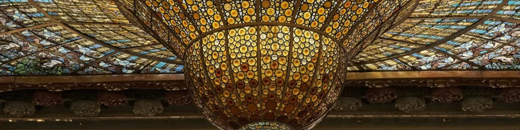 Cúpula del Palau de la Música Catalana durante un concierto grabado por Maldito Studio