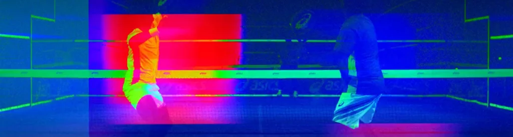 Trabajo de color y acabado visual en proyecto ASICS Pádel como ejemplo de postproducción audiovisual.